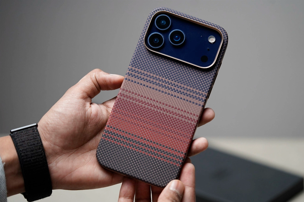 CaseWala Tangerine Orange Drop Proof Aramid Case For iPhone 17 Pro Max