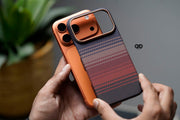 Magsafe Tangerine Orange Real Aramid Carbon Fiber Case For iPhone 17 Pro Max