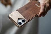 Wood Case With Titanium Frame For iPhone 17/17Pro/17ProMax